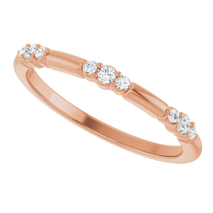 1/8 Ctw Lab-Grown Diamond Stackable Ring - Rose Gold