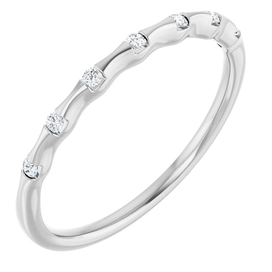 .07 Ctw Lab-Grown Diamond Stackable Ring - White Gold