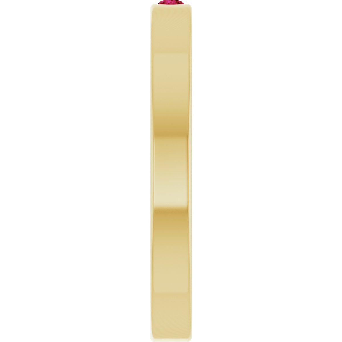 Lab-Grown Ruby Family Stackable Ring - Yellow Gold