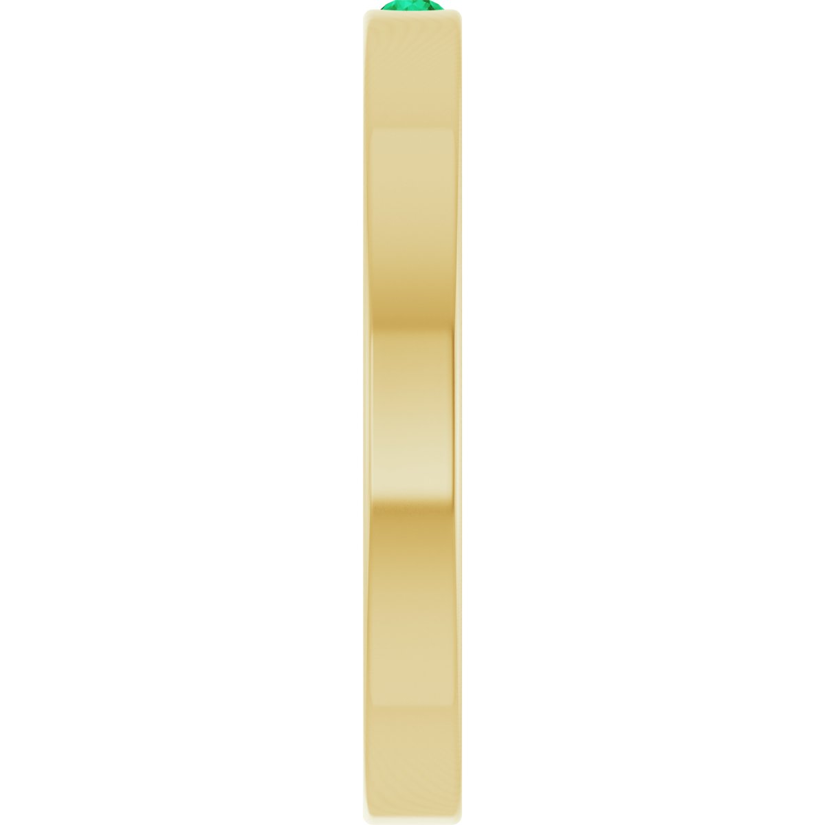 Lab-Grown Emerald Family Stackable Ring - Yellow Gold