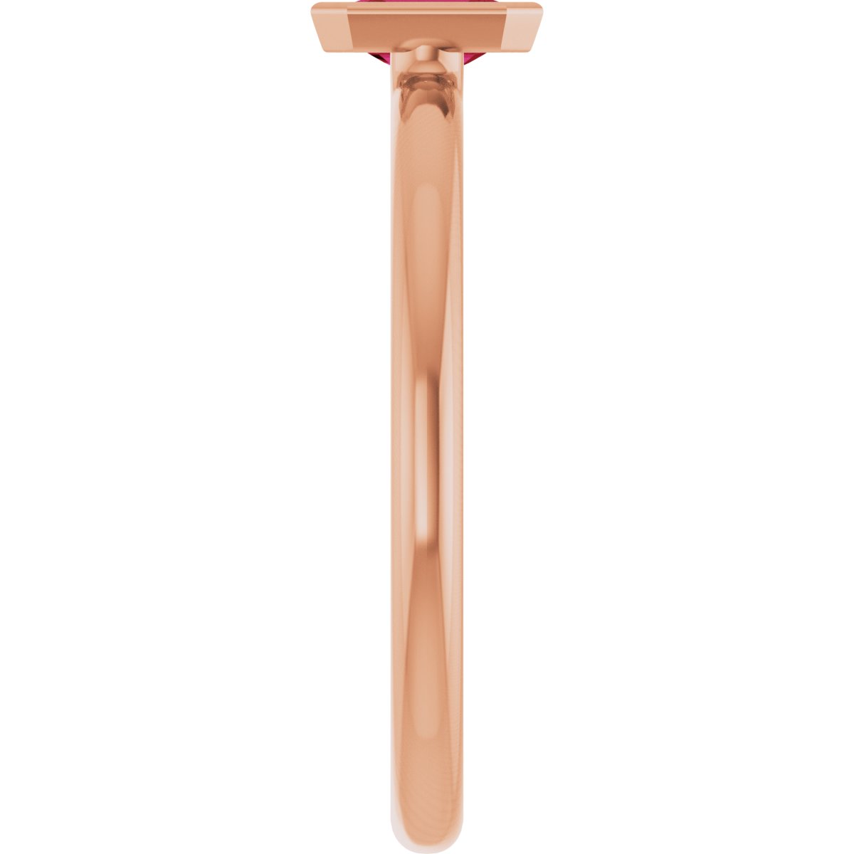 Lab-Grown Ruby Stackable Ring - Rose Gold