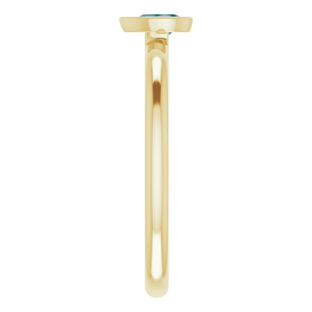 Lab-Grown Alexandrite Stackable Ring - Yellow Gold