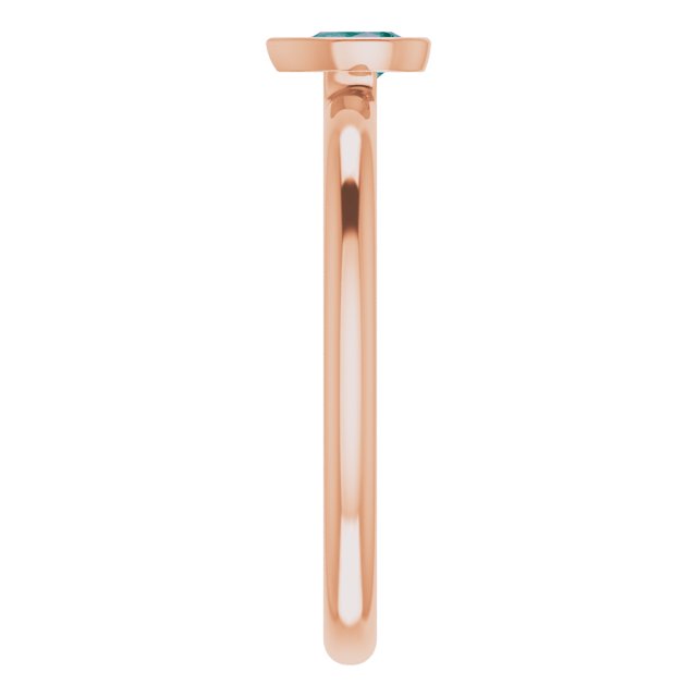 Lab-Grown Alexandrite Stackable Ring - Rose Gold