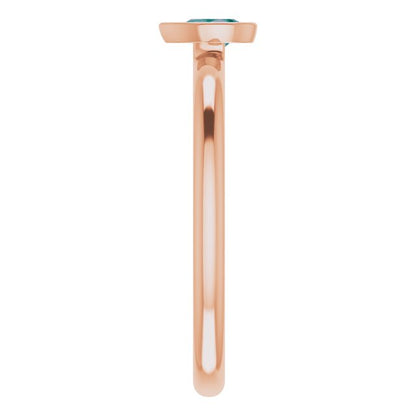 Lab-Grown Alexandrite Stackable Ring - Rose Gold