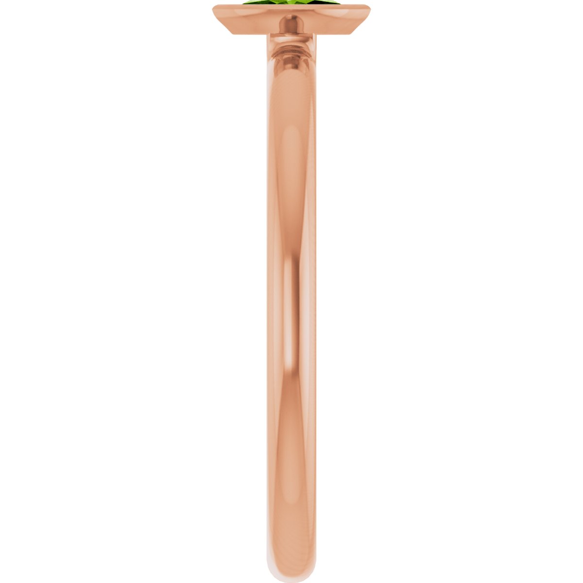 Imitation Peridot Stackable Ring - Rose Gold