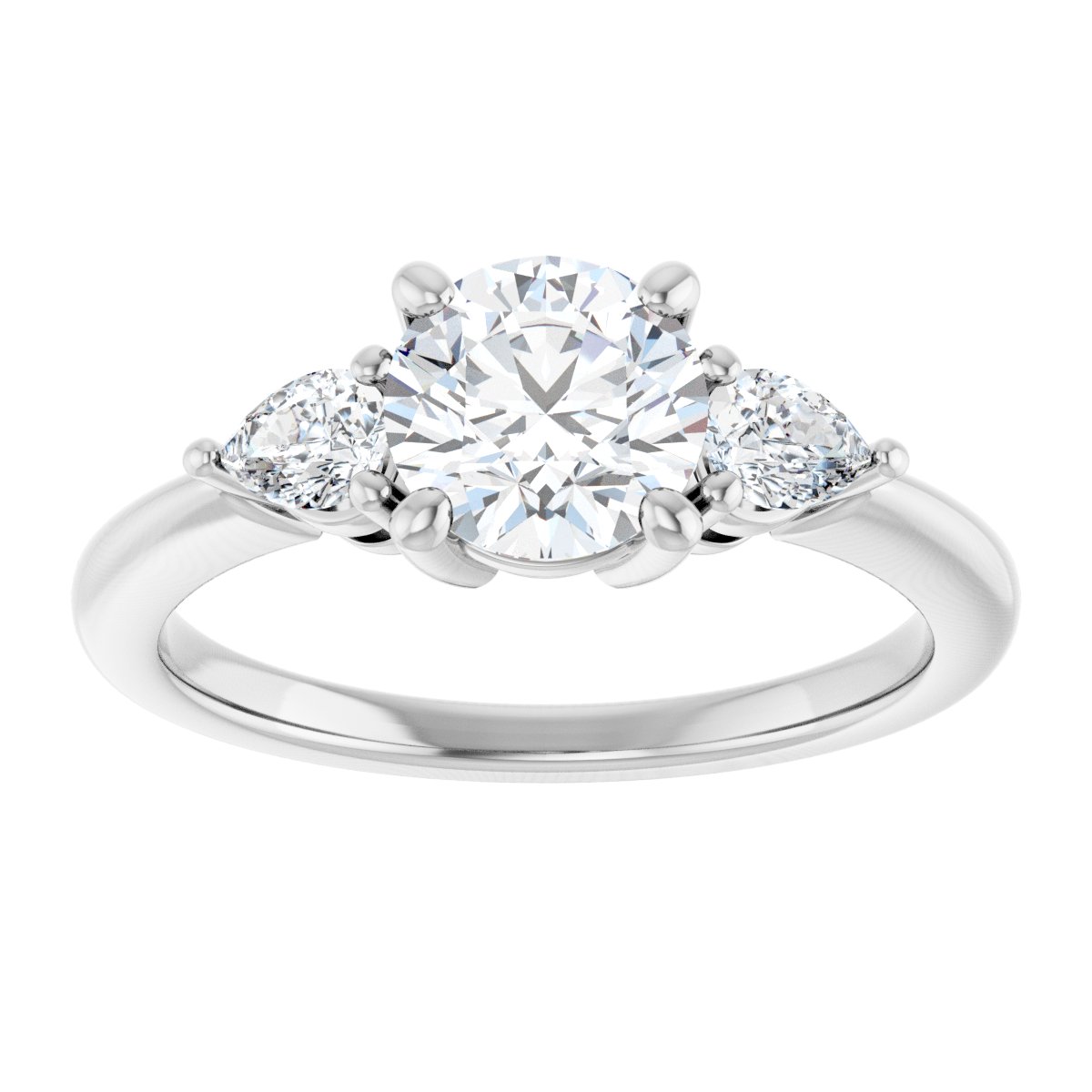 1 Ctw Oval Lab-Grown Diamond Engagement Ring - White Gold - Lab Grown Diamond