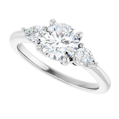 2 1/4 Ctw Lab-Grown Diamond Engagement Ring - White Gold - Lab Grown Diamond