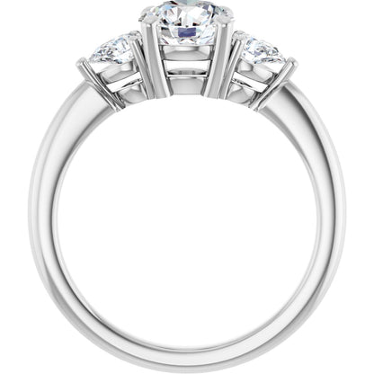 2 1/4 Ctw Lab-Grown Diamond Engagement Ring - White Gold - Lab Grown Diamond