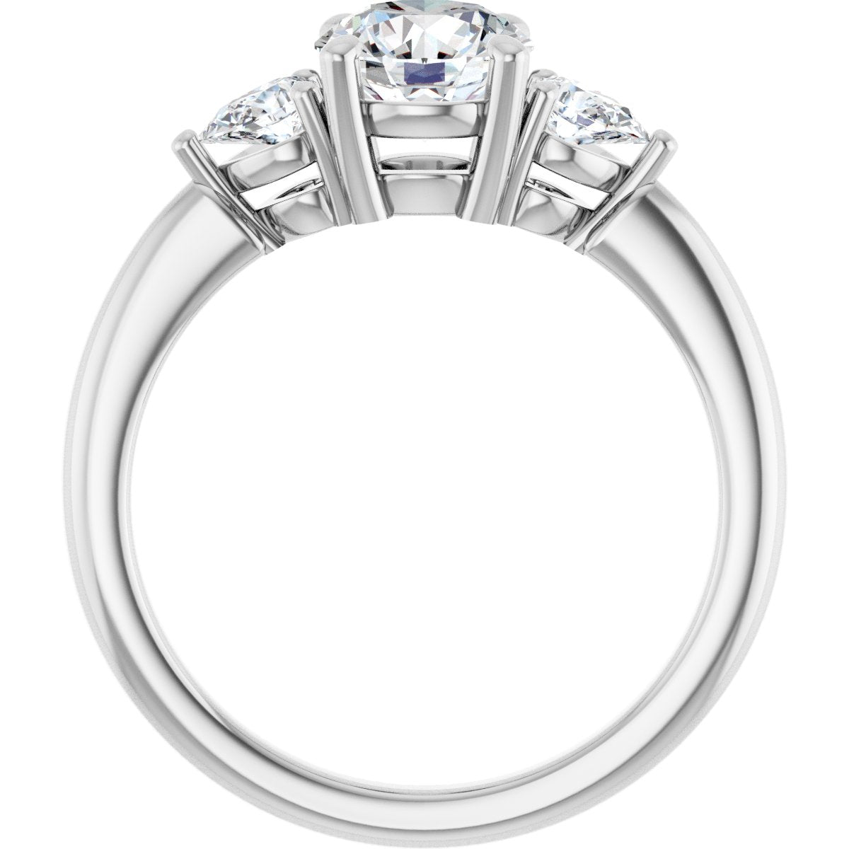 1 Ctw Oval Lab-Grown Diamond Engagement Ring - White Gold - Lab Grown Diamond