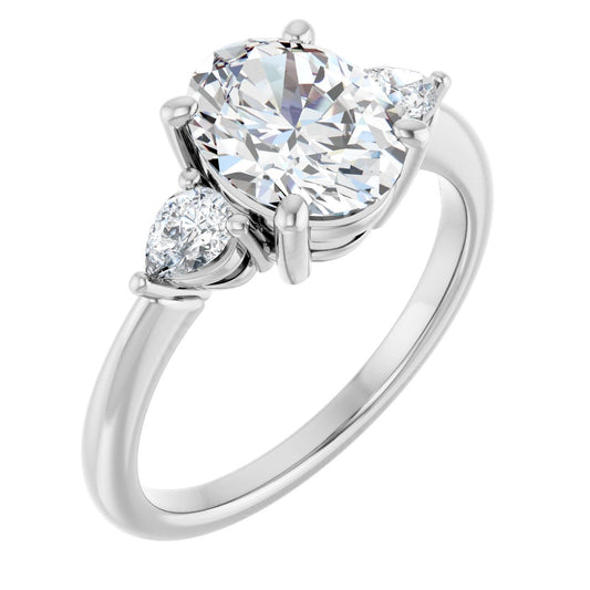 1 3/4 Ctw Oval Lab-Grown Diamond Engagement Ring