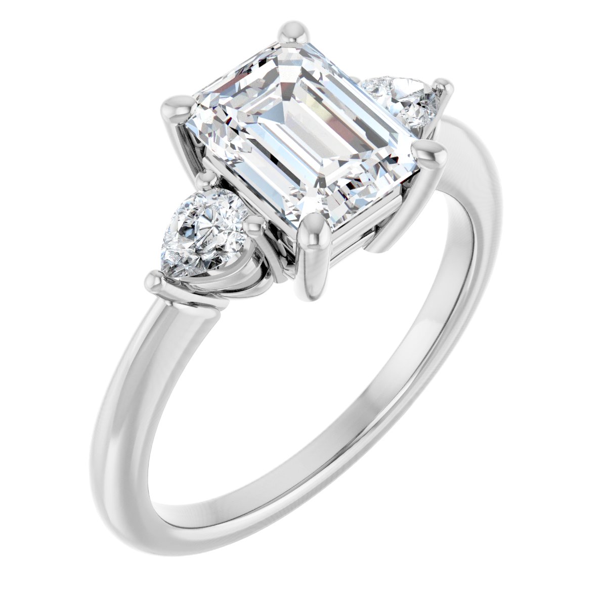 2 Ctw Emerald Lab-Grown Diamond Engagement Ring