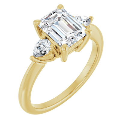 2 Ctw Emerald Lab-Grown Diamond Engagement Ring