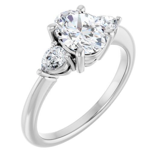 1 1/4 Ctw Oval Lab-Grown Diamond Engagement Ring