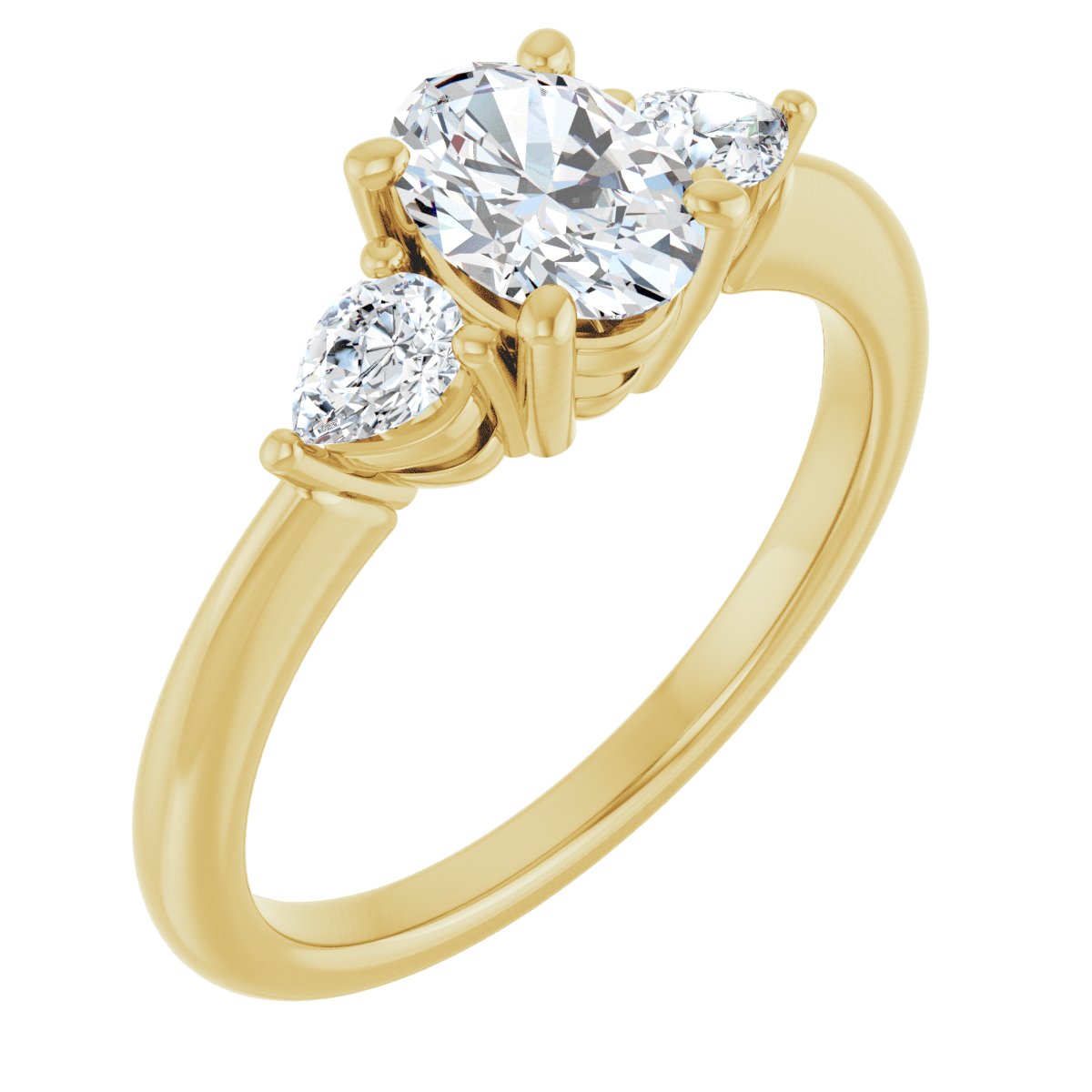 1 Ctw Oval Lab-Grown Diamond Engagement Ring