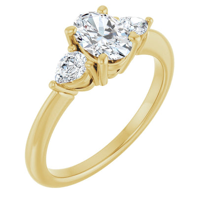 1 Ctw Oval Lab-Grown Diamond Engagement Ring
