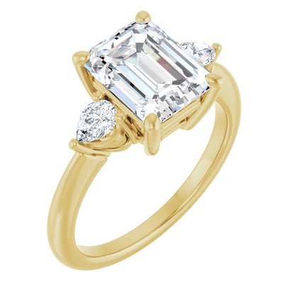 2 3/4 Ctw Emerald Lab-Grown Diamond Engagement Ring