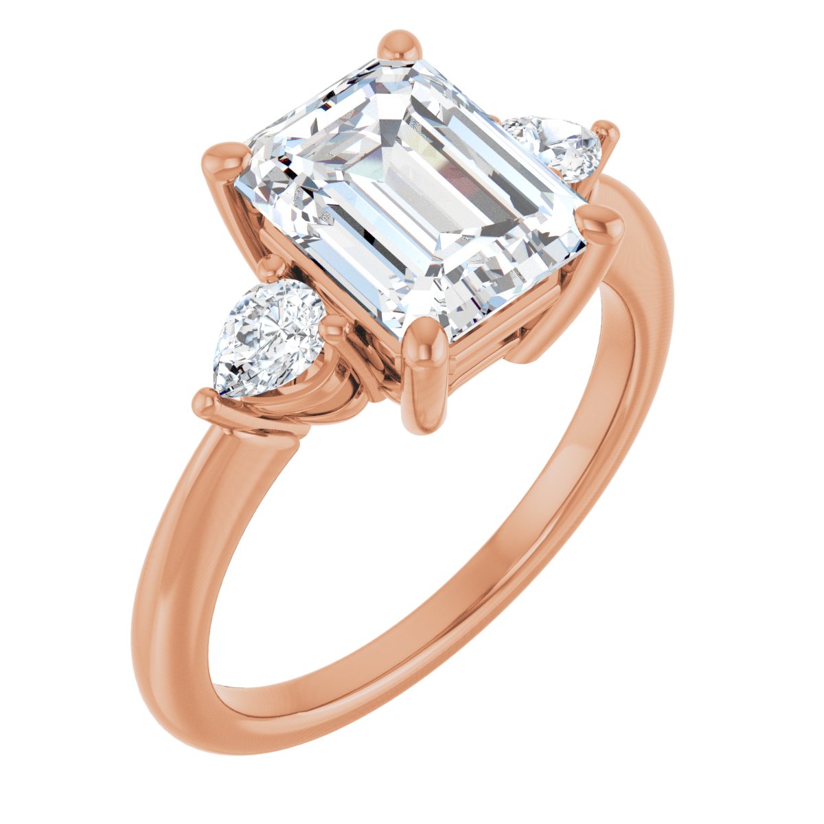 2 3/4 Ctw Emerald Lab-Grown Diamond Engagement Ring