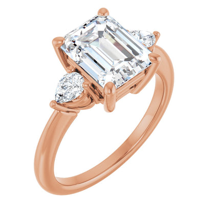 2 3/4 Ctw Emerald Lab-Grown Diamond Engagement Ring