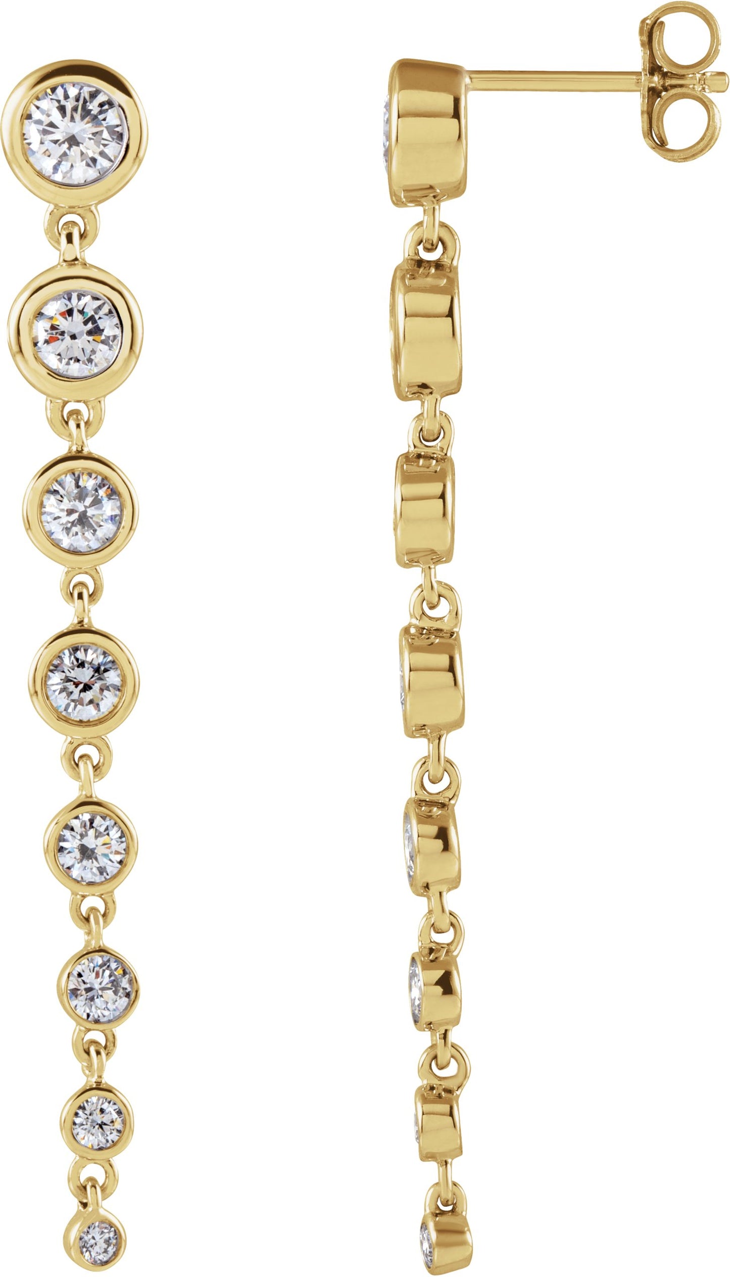 1 3/4 Ctw Lab-Grown Diamond Graduated Earrings - Lab Grown Diamond