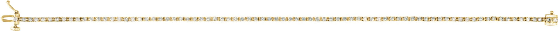 Lab-Grown Diamond Line Bracelet - Rose Gold - Lab Grown Diamond