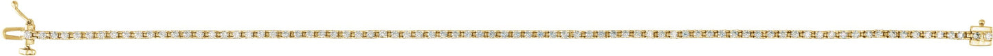 7 Ctw Lab-Grown Diamond Line Bracelet - Rose Gold - Lab Grown Diamond