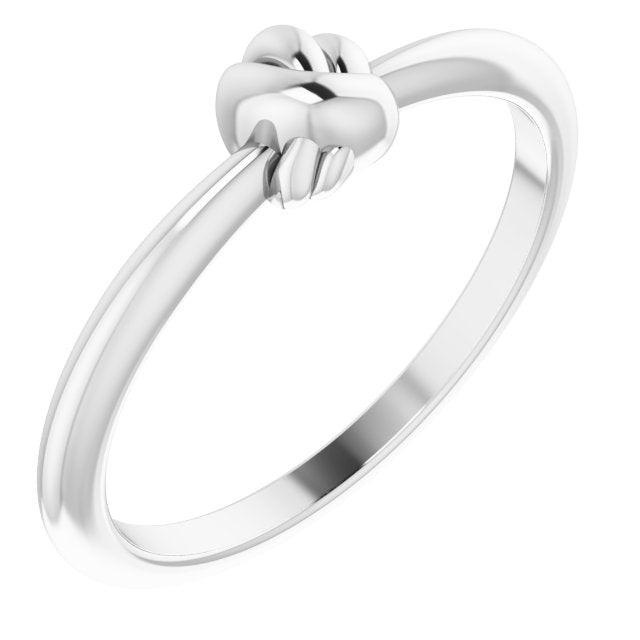 Stackable Knot Ring - White Gold