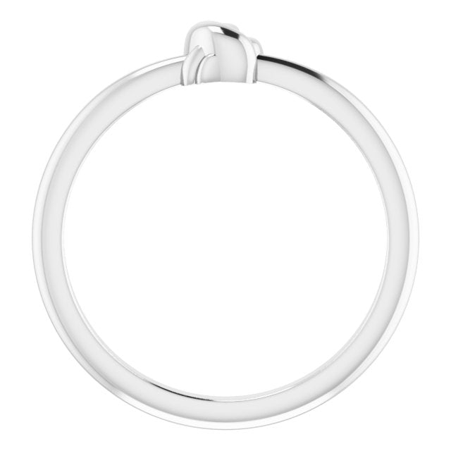 Stackable Knot Ring - White Gold