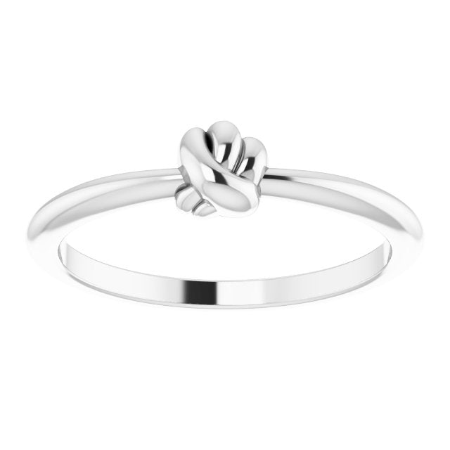 Stackable Knot Ring - White Gold