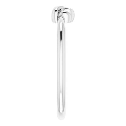 Stackable Knot Ring - White Gold