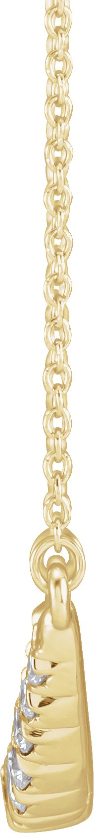 3/4 Ctw Lab-Grown Diamond French-Set Bar Necklace - Yellow Gold - Lab Grown Diamond