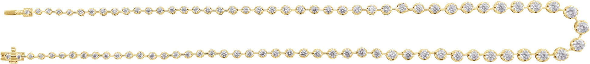 6 3/4 Ctw Lab-Grown Diamond Line Necklace - Rose Gold - Lab Grown Diamond