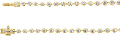 6 3/4 Ctw Lab-Grown Diamond Line Necklace - Yellow Gold - Lab Grown Diamond