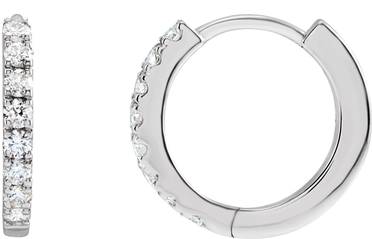 1/5 Ctw Lab-Grown Diamond Hoop Earrings