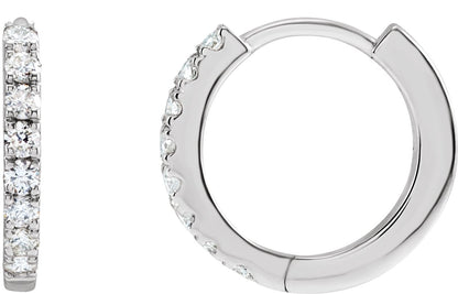 1/5 Ctw Lab-Grown Diamond Hoop Earrings