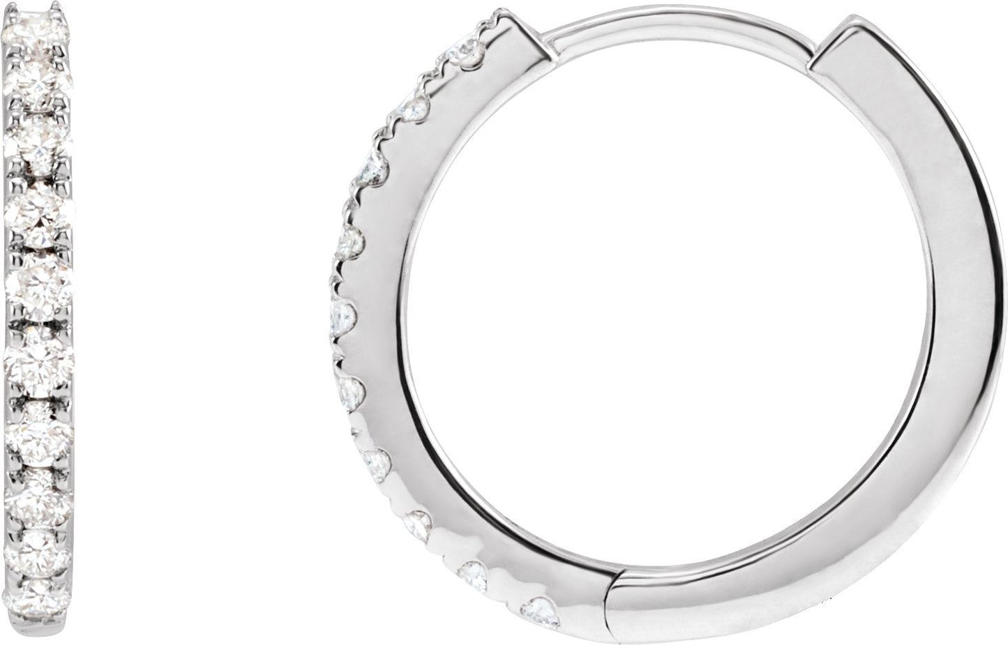 1/4 Ctw Lab-Grown Diamond Hoop Earrings