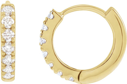 1/5 Ctw Lab-Grown Diamond Hoop Earrings - Lab Grown Diamond