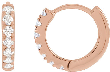 1/5 Ctw Lab-Grown Diamond Hoop Earrings