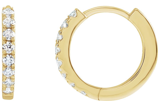 1/5 Ctw Lab-Grown Diamond Hoop Earrings - Lab Grown Diamond