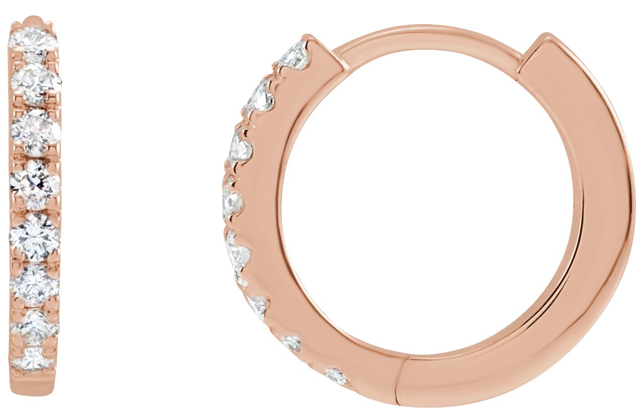 1/5 Ctw Lab-Grown Diamond Hoop Earrings