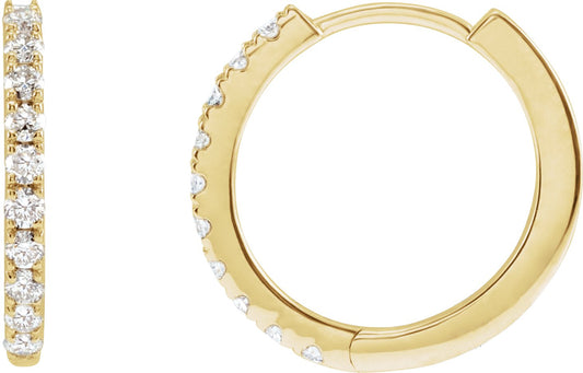 1/4 Ctw Lab-Grown Diamond Hoop Earrings - Lab Grown Diamond
