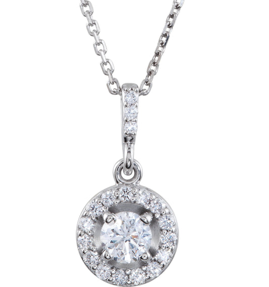 1 1/5 Ctw Lab-Grown Diamond Necklace - Rose Gold - Lab Grown Diamond
