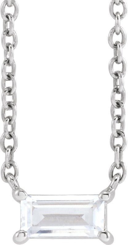 1/3 Ctw Straight Baguette Lab-Grown Diamond Necklace