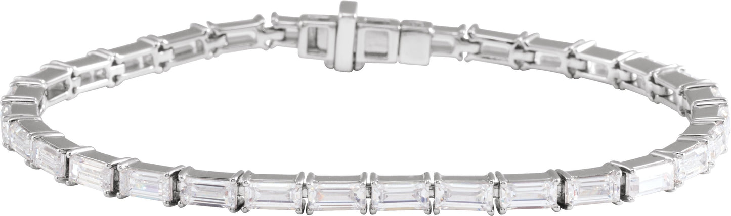 6 1/5 Ctw Straight Baguette Lab-Grown Diamond Bracelet - Rose Gold - Lab Grown Diamond