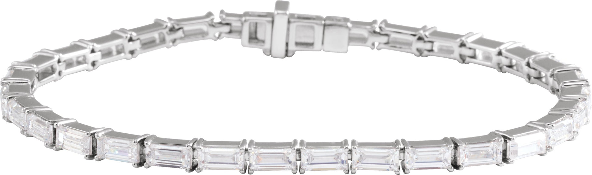 6 1/5 Ctw Straight Baguette Lab-Grown Diamond Bracelet - Rose Gold - Lab Grown Diamond