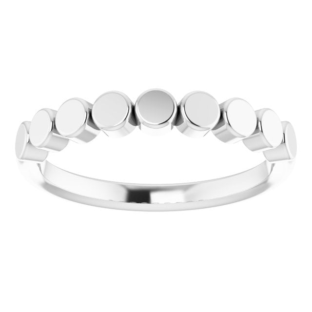 Stackable Geometric Ring - White Gold