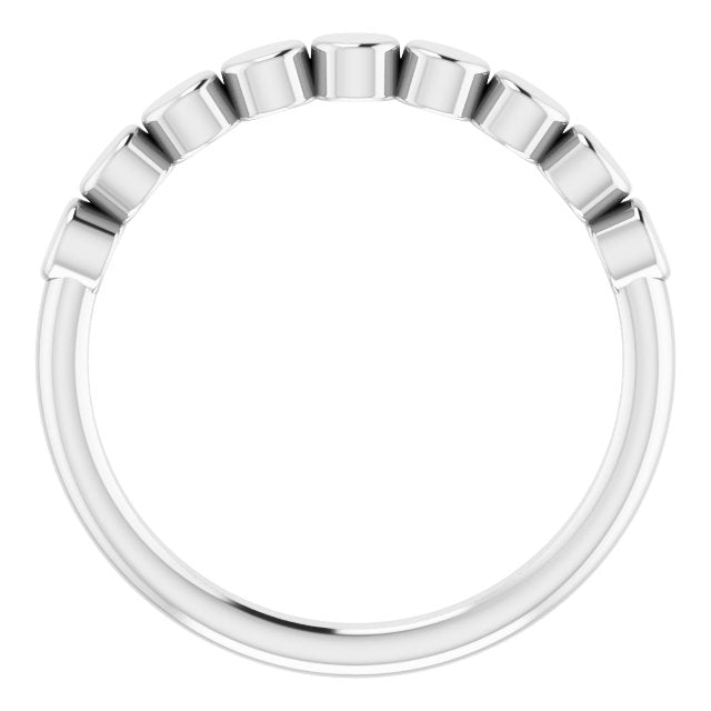 Stackable Geometric Ring - White Gold