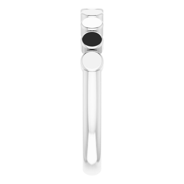 Stackable Geometric Ring - White Gold
