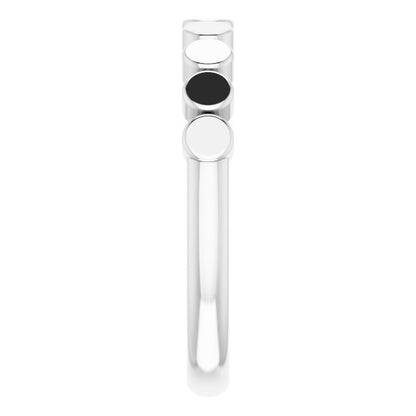Stackable Geometric Ring - White Gold