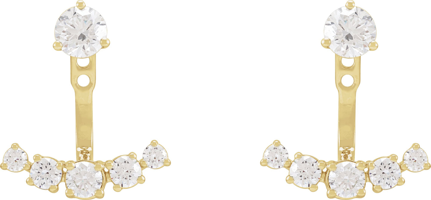 1 Ctw Lab-Grown Diamond Earring Jackets - Lab Grown Diamond