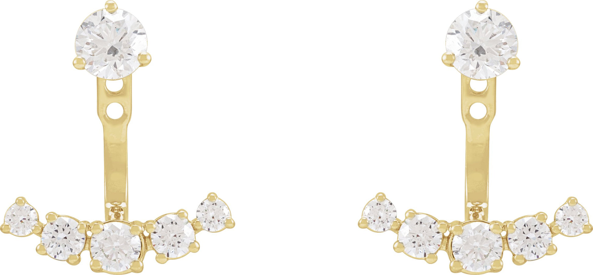 1 Ctw Lab-Grown Diamond Earring Jackets - Lab Grown Diamond